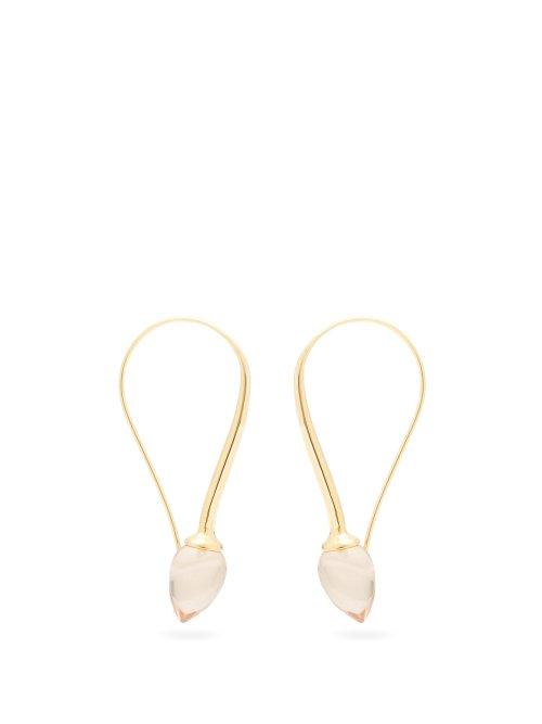 Matchesfashion.com Ryan Storer - Running Tear 14kt Gold Plated Earrings - Womens - Gold