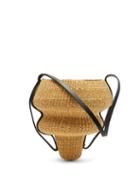 Matchesfashion.com Ines Bressand - N.8 Large Wave-shaped Straw Bucket Bag - Womens - Black Multi