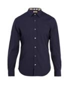 Burberry Logo-embroidered Single-cuff Cotton-blend Shirt