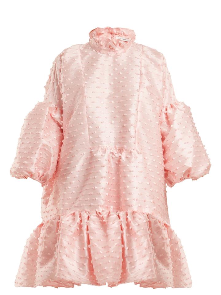 Cecilie Bahnsen Belle Ruffled-hem Fil Coup Satin Dress