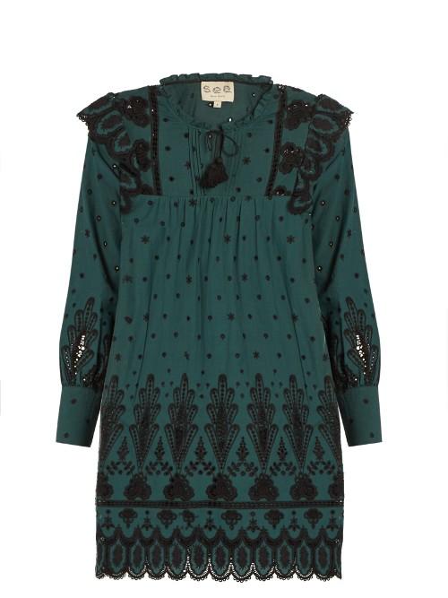 Sea Broderie-anglaise Cotton Dress