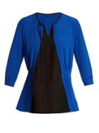 Etro Kaka Bi-colour Silk-crepe Top