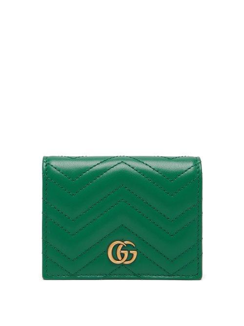 Matchesfashion.com Gucci - Gg Marmont Quilted Leather Wallet - Womens - Green