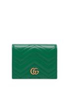 Matchesfashion.com Gucci - Gg Marmont Quilted Leather Wallet - Womens - Green
