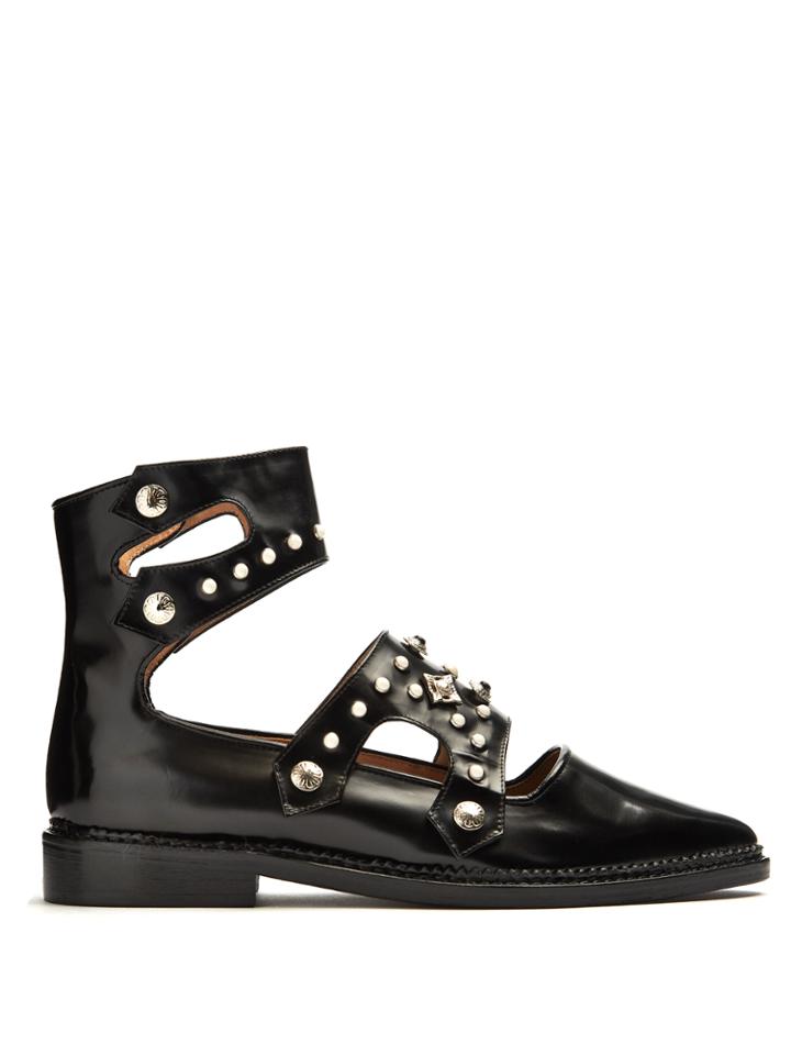 Toga Polido Stud-embellished Leather Flats