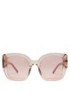 Matchesfashion.com Karen Walker Eyewear - Checkmate Square Frame Sunglasses - Womens - Brown Multi