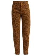 Matchesfashion.com Saint Laurent - Leopard Print Skinny Denim Jeans - Womens - Leopard