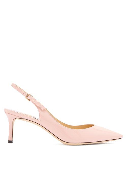 Matchesfashion.com Jimmy Choo - Erin 60 Slingback Patent Leather Pumps - Womens - Light Pink