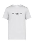 Matchesfashion.com Givenchy - Distressed Logo Cotton Jersey T Shirt - Mens - White