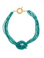 Matchesfashion.com Timeless Pearly - Turquoise-pearl 24kt Gold-plated Necklace - Womens - Blue