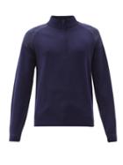 Matchesfashion.com Kjus - Kulm High-neck Merino-wool Blend Sweater - Mens - Navy