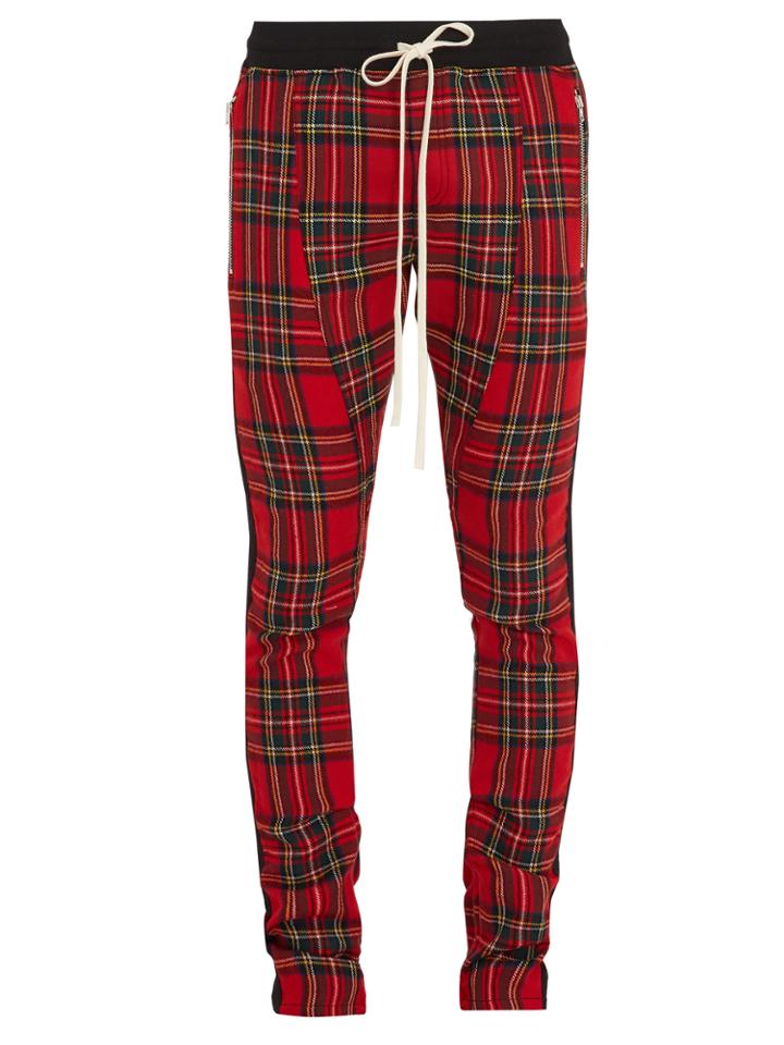 Fear Of God Skinny-fit Wool-tartan Trousers