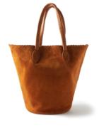 Khaite - Osa Whipstitched Suede Tote Bag - Womens - Tan