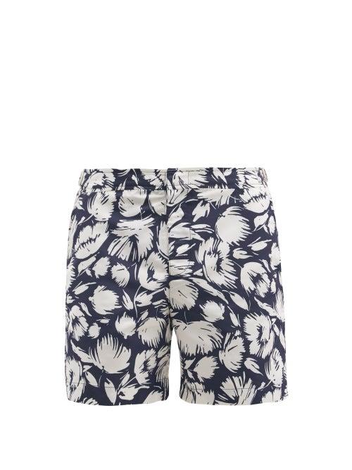 Matchesfashion.com Orlebar Brown - Bulldog Floral-print Swim Shorts - Mens - Navy Multi