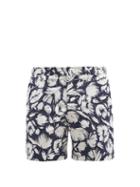 Matchesfashion.com Orlebar Brown - Bulldog Floral-print Swim Shorts - Mens - Navy Multi
