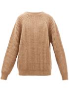 Matchesfashion.com Marni - Oversized Ribbed Virgin Wool Sweater - Mens - Brown