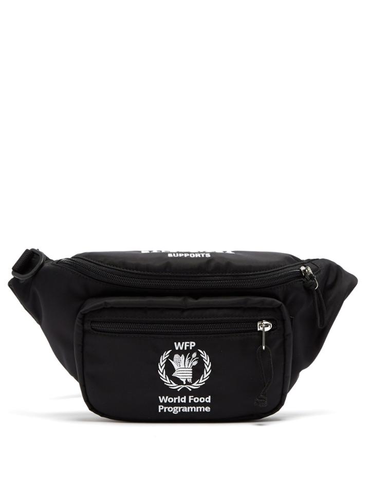 Balenciaga Wfp-embroidered Nylon Belt Bag