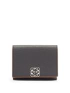 Matchesfashion.com Loewe - Anagram Grained-leather Tri-fold Wallet - Womens - Black