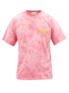 Aries - Temple Tie-dye Cotton-jersey T-shirt - Mens - Pink