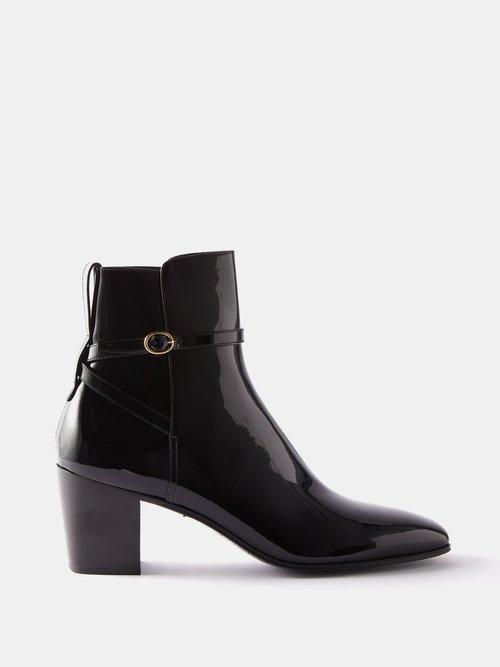 Saint Laurent - Terry Jodhpur Leather Boots - Mens - Black