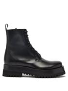 Valentino Garavani - Upraise Leather Boots - Mens - Black