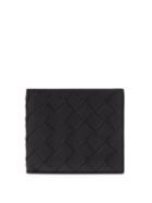 Bottega Veneta - Intrecciato-weave Leather Bifold Wallet - Mens - Black