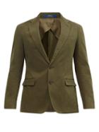 Matchesfashion.com Polo Ralph Lauren - Garment-dyed Single-breasted Cotton Blazer - Mens - Khaki