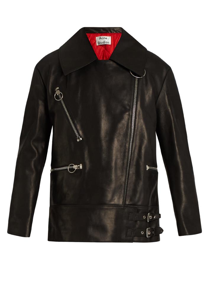 Acne Studios Morely Oversized Leather Jacket
