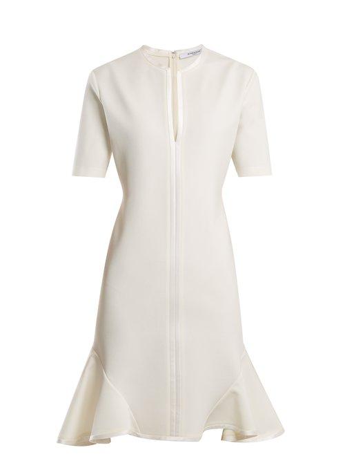 Matchesfashion.com Givenchy - Round Neck Silk Trimmed Dress - Womens - Ivory