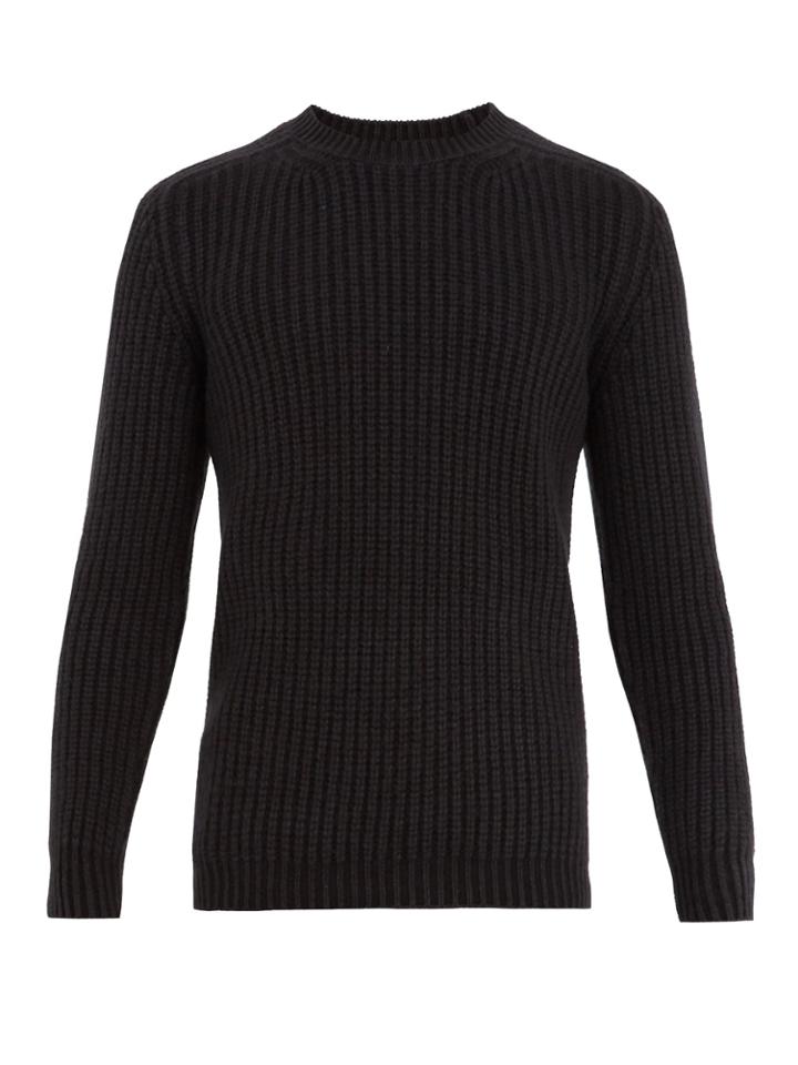 Iris Von Arnim Crew-neck Ribbed Sweater