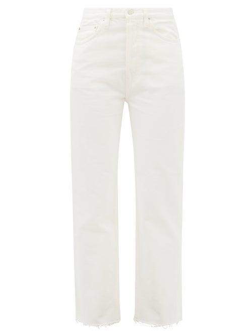Totme - Classic Cut Cropped Straight-leg Jeans - Womens - White