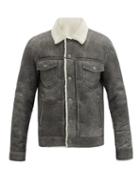 Matchesfashion.com Balmain - Shearling Overshirt Jacket - Mens - Grey