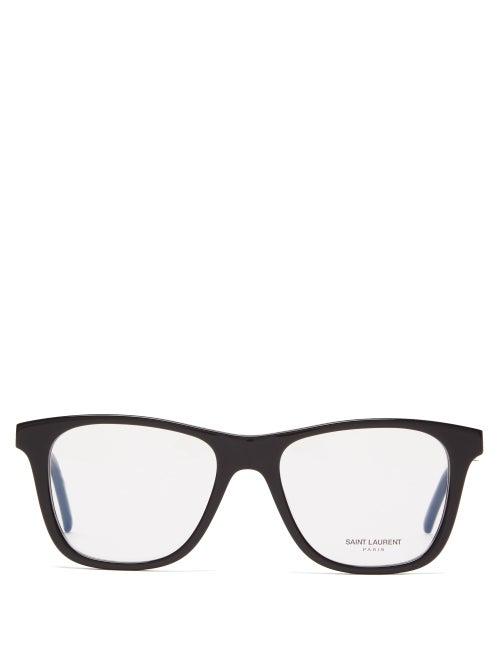 Saint Laurent - Square Acetate Glasses - Womens - Black