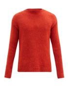 Matchesfashion.com Ann Demeulemeester - Crew-neck Alpaca-blend Sweater - Mens - Orange