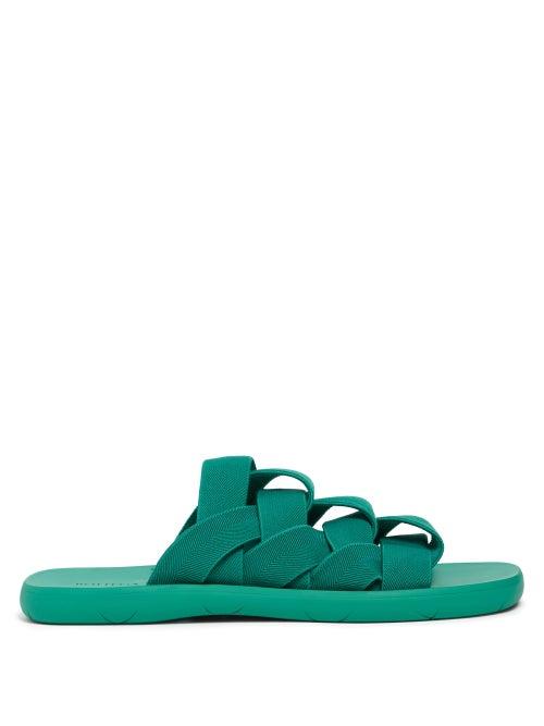 Bottega Veneta - Plat Intrecciato Sandals - Mens - Green