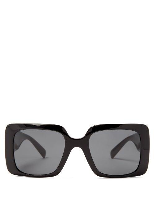 Ladies Accessories Versace Eyewear - Medusa-plaque Square Acetate Sunglasses - Womens - Black Multi