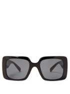 Ladies Accessories Versace Eyewear - Medusa-plaque Square Acetate Sunglasses - Womens - Black Multi