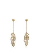 Matchesfashion.com Marc Alary - 18kt Gold And Mother Of Pearl Leaf Earrings - Womens - Yellow Gold
