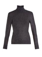 Matchesfashion.com Joostricot - Roll Neck Long Sleeved Knit Sweater - Womens - Navy