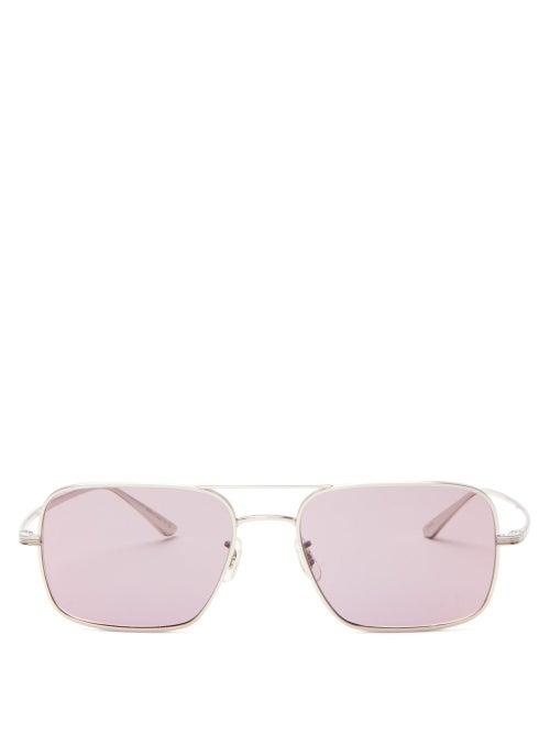 Matchesfashion.com The Row - X Oliver Peoples Victory La Square Sunglasses - Womens - Purple
