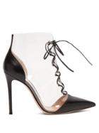 Matchesfashion.com Gianvito Rossi - Icon 105 Pvc And Leather Lace Up Boots - Womens - Black