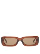 Matchesfashion.com Linda Farrow - X The Attico Mini Marfa Acetate Sunglasses - Womens - Brown