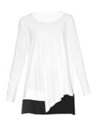 Y's By Yohji Yamamoto Long-sleeved Contrast-hem Top