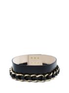 Matchesfashion.com Balmain - Chain Embellished Leather Waist Belt - Womens - Gold