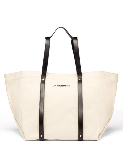 Matchesfashion.com Jil Sander - Leather-trimmed Canvas Tote Bag - Mens - Light Beige