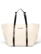 Matchesfashion.com Jil Sander - Leather-trimmed Canvas Tote Bag - Mens - Light Beige