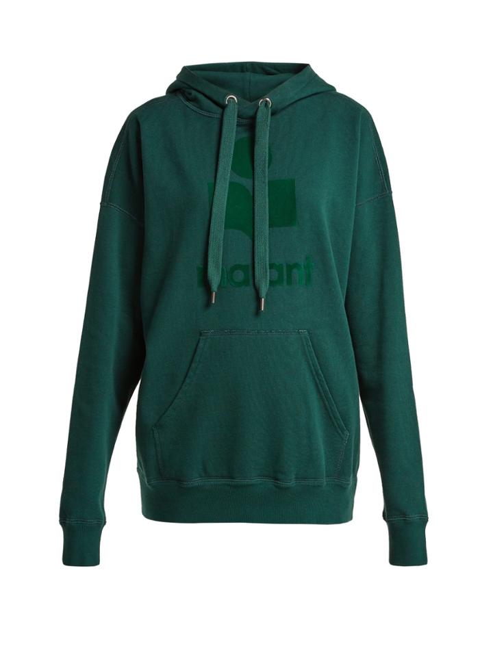 Isabel Marant Étoile Mansel Flocked Cotton-jersey Hoodie