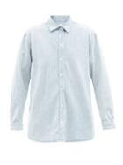 Frame - The Beach Striped-denim Shirt - Womens - Light Denim