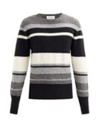 Matchesfashion.com Officine Gnrale - Marco Striped Sweater - Mens - Grey Multi