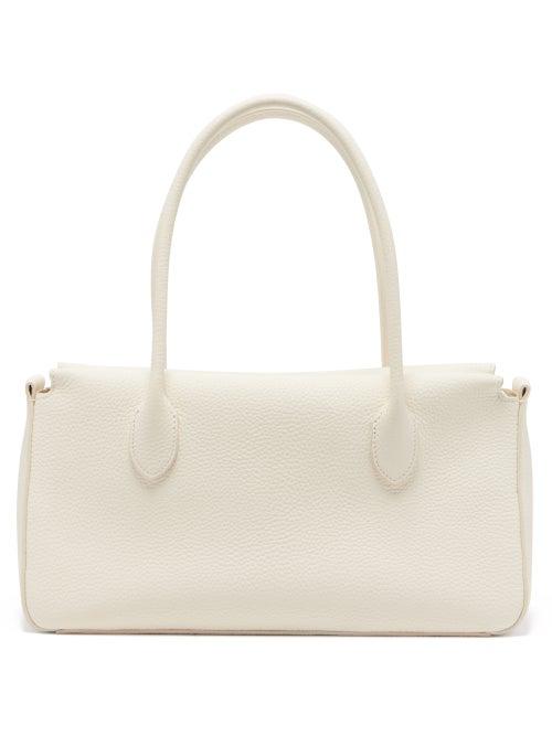 The Row - Grained-leather Medium Shoulder Bag - Womens - Cream